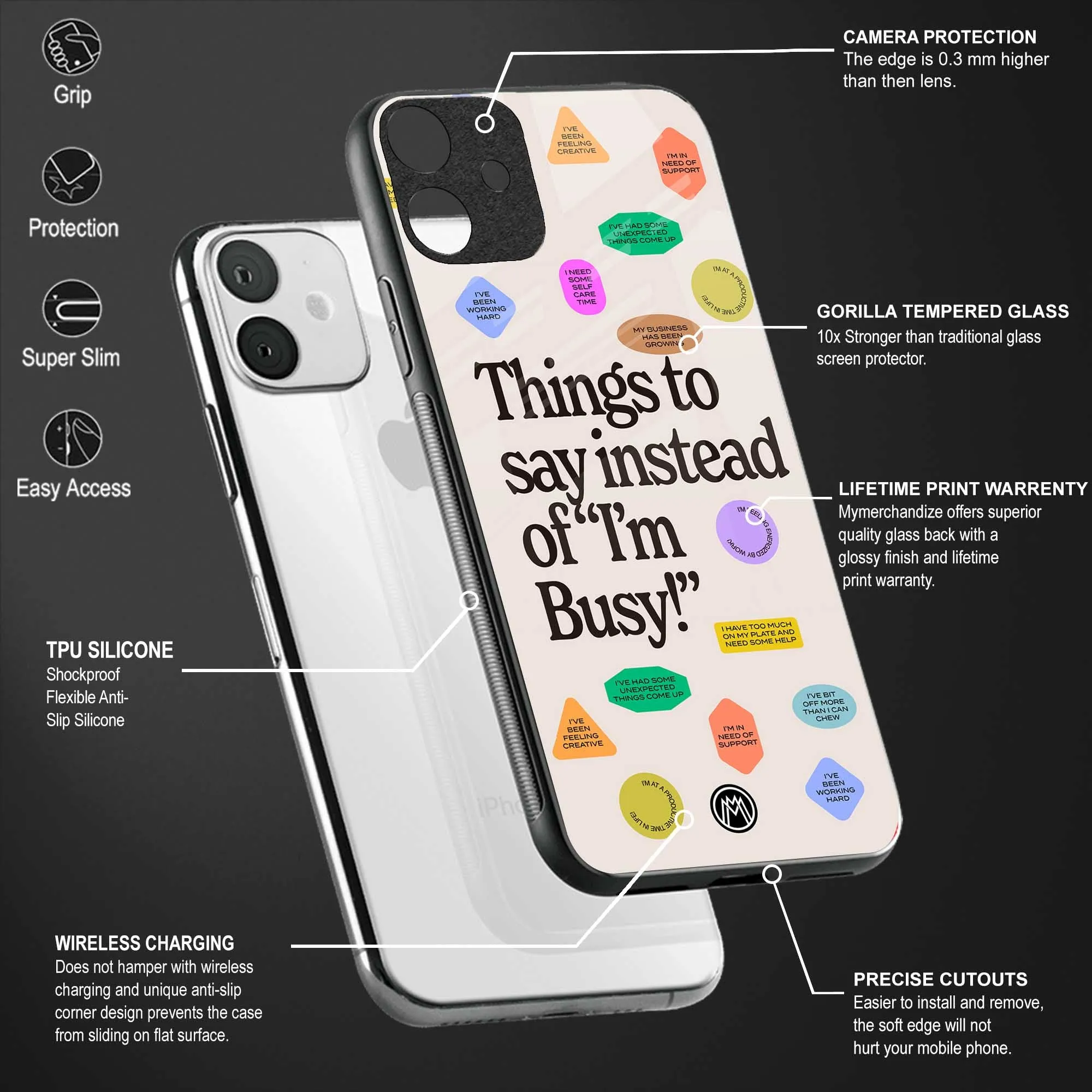 10 Things To Say Phone Case for IPhone 12 Pro | Glass Case