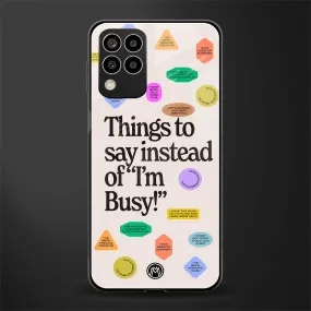 10 Things To Say Phone Case for Samsung Galaxy M33 5G | Glass Case