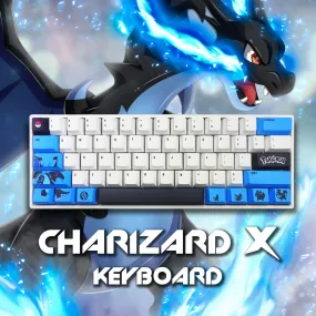 109 keys Pokemon Keycaps | Charizard X Keycaps | Cool Anime Keycap Sets Keyboard