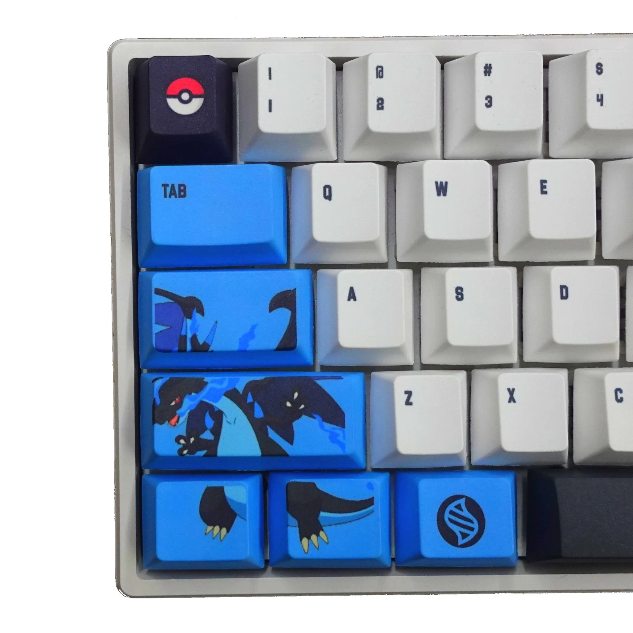 109 keys Pokemon Keycaps | Charizard X Keycaps | Cool Anime Keycap Sets Keyboard