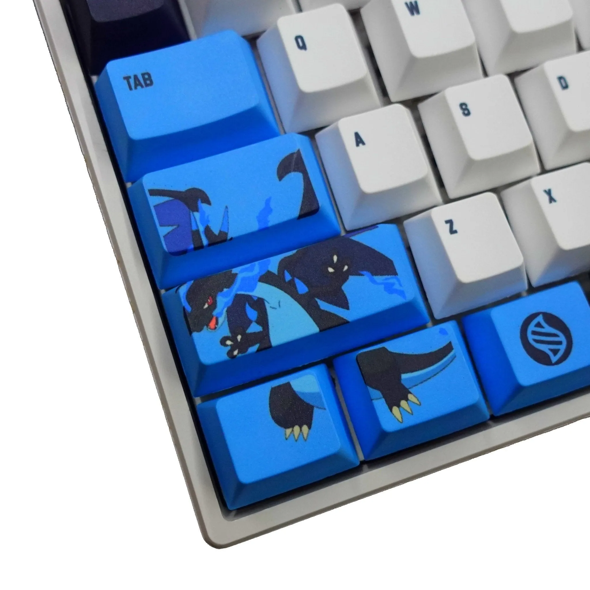 109 keys Pokemon Keycaps | Charizard X Keycaps | Cool Anime Keycap Sets Keyboard