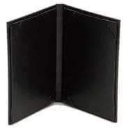 11" x 8 1/2" - Plaza Menu Covers (25 covers/pack) - 2 Panel / 2 View - Black