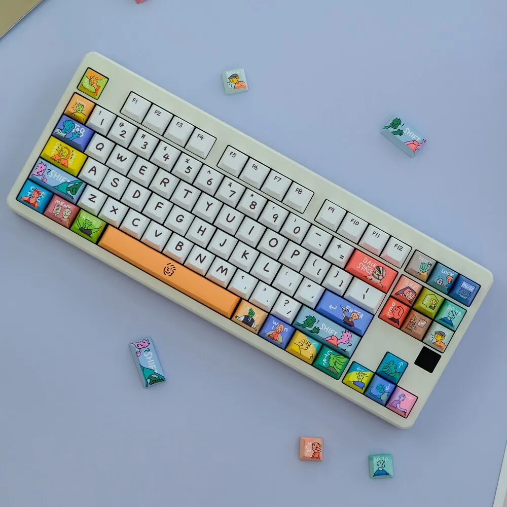 129 Keys Anime Keycaps |  Cherry Profile | Mechanical Keyboard Keycap For MX Switch