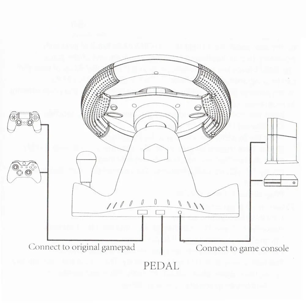 180° Universal Gaming Racing Wheel with Shifter & Pedals for PS3 / PS4 / PC / Xbox One / Switch