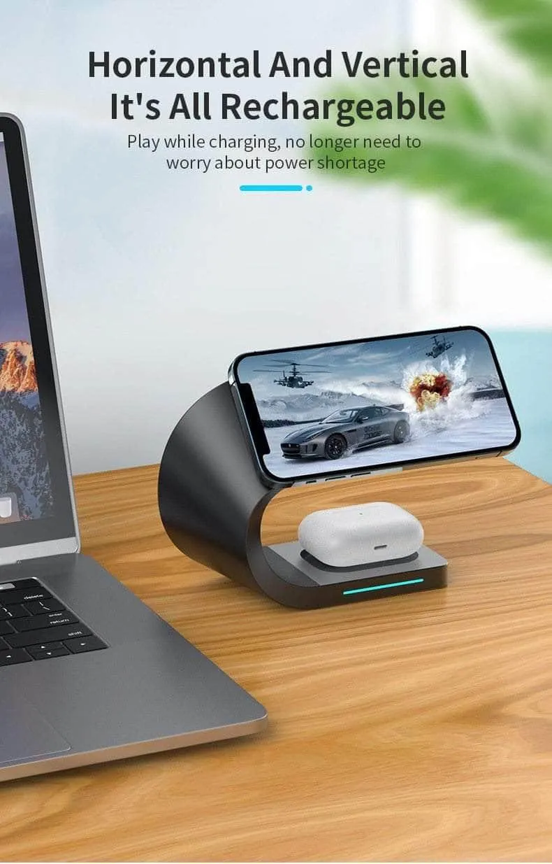 3 in 1 Magnetic Wireless Charger Stand iPhone 12 & 13