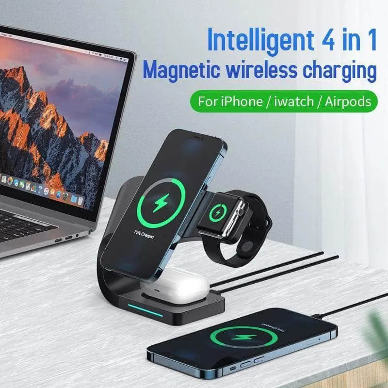 3 in 1 Magnetic Wireless Charger Stand iPhone 12 & 13