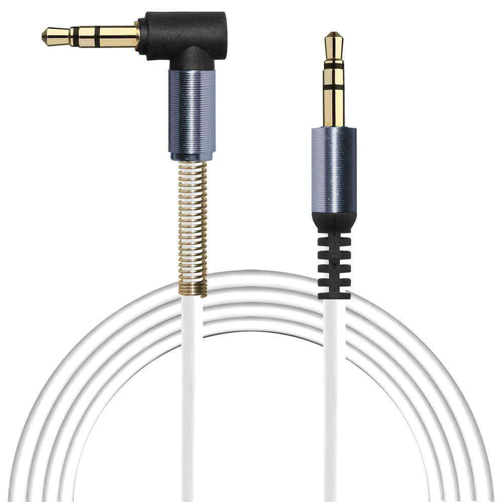 3.5mm Right Angle Stereo Auxiliary Cable 3 ft.