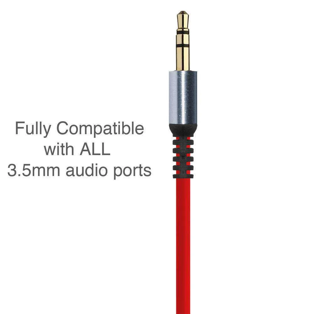 3.5mm Right Angle Stereo Auxiliary Cable 3 ft.