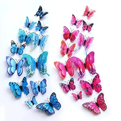 3D Simulation Butterfly Wall Stickers  Decorative Curtain Pendant