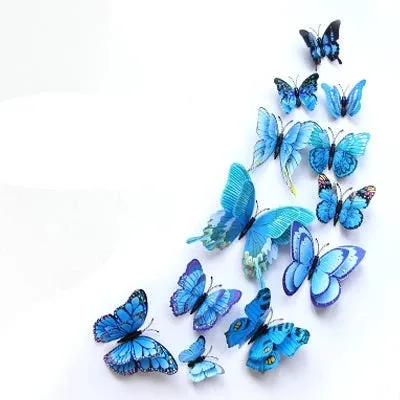 3D Simulation Butterfly Wall Stickers  Decorative Curtain Pendant