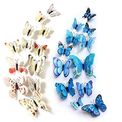 3D Simulation Butterfly Wall Stickers  Decorative Curtain Pendant