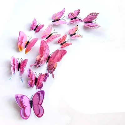 3D Simulation Butterfly Wall Stickers  Decorative Curtain Pendant