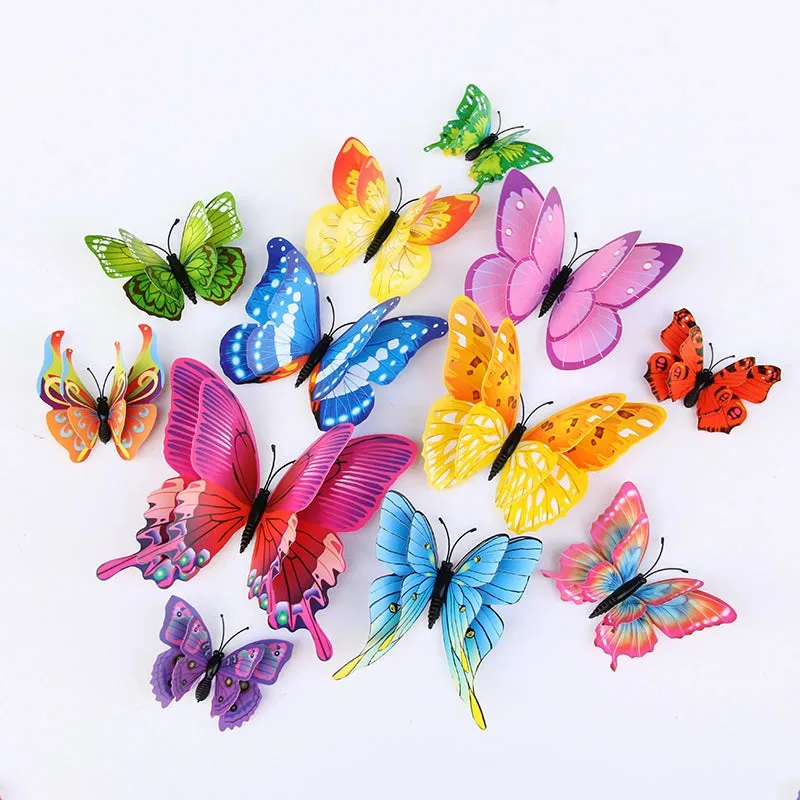 3D Simulation Butterfly Wall Stickers  Decorative Curtain Pendant