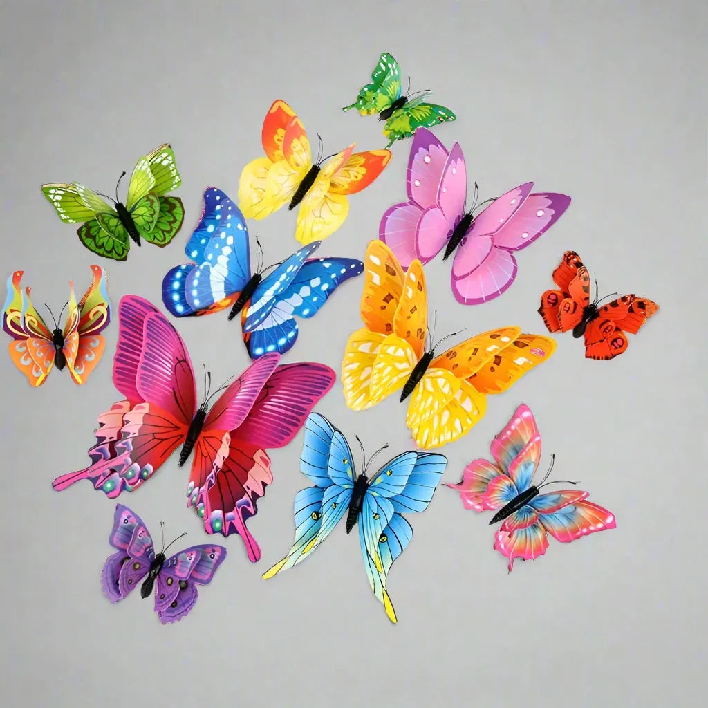 3D Simulation Butterfly Wall Stickers  Decorative Curtain Pendant