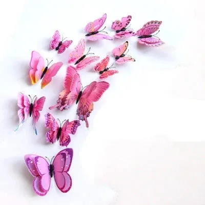 3D Simulation Butterfly Wall Stickers  Decorative Curtain Pendant