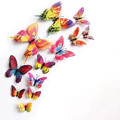 3D Simulation Butterfly Wall Stickers  Decorative Curtain Pendant