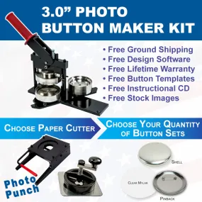 3" Photo Button Maker Kit