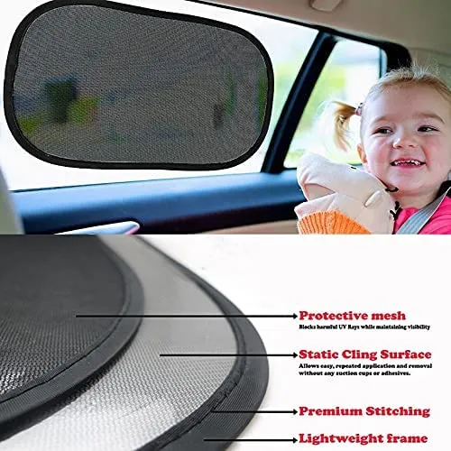 4 Pack Car Window Sun Shade Set