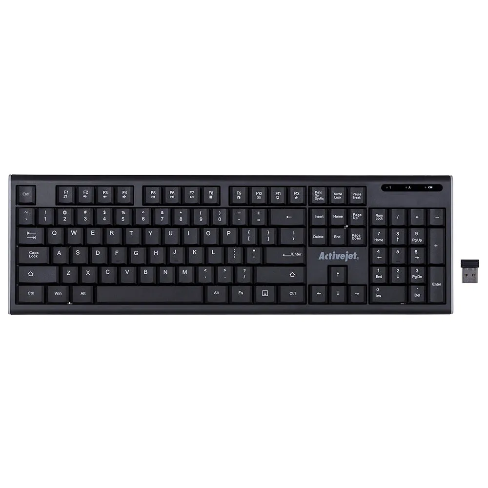 Activejet Wireless Keyboard Office Black