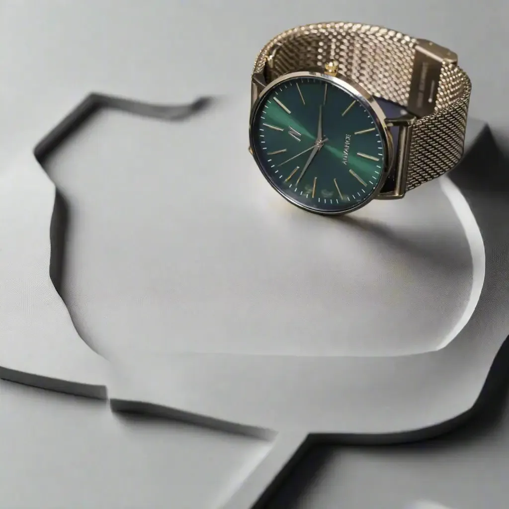 Advance Envy 40MM Unisex Watch In Yellow Gold/Green