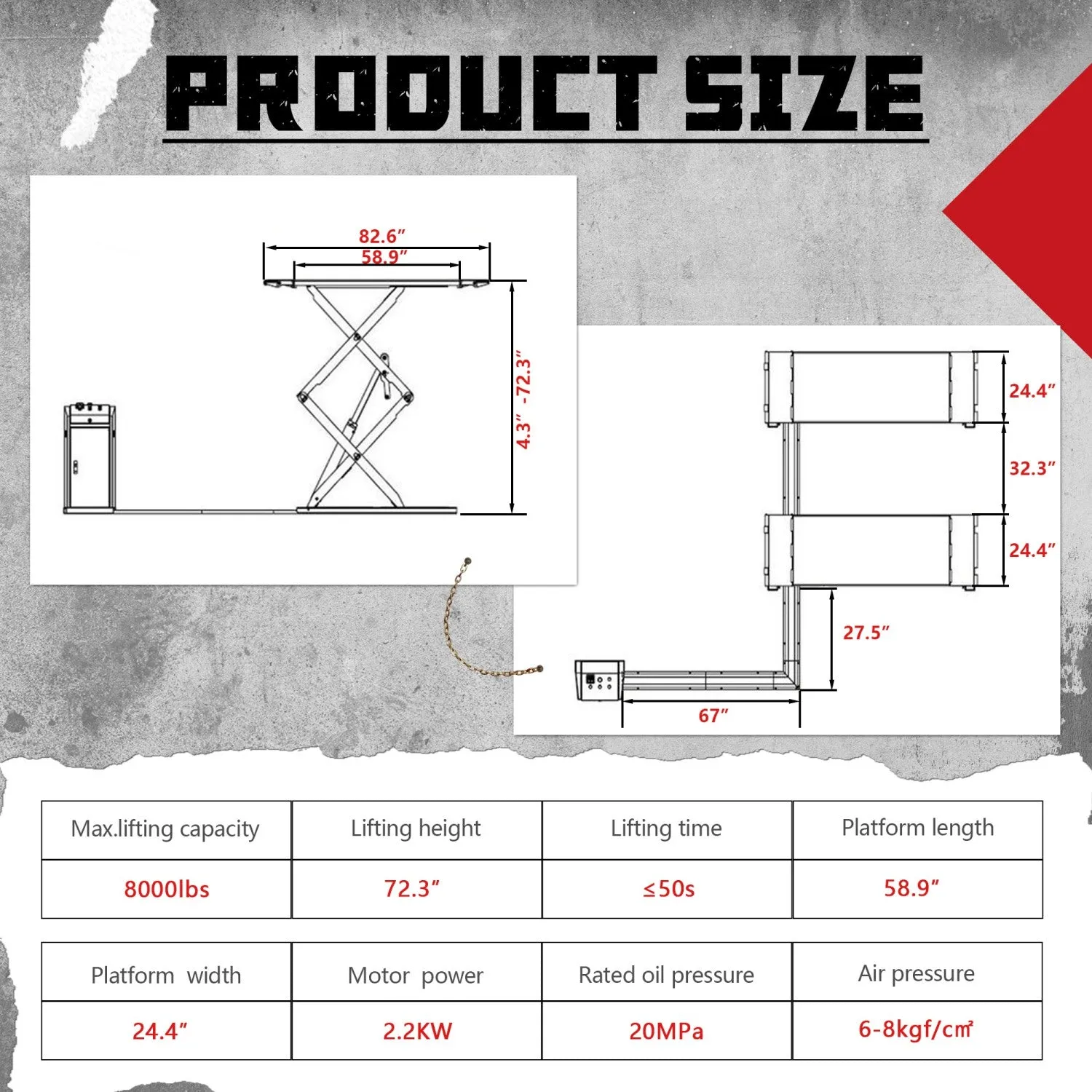 AK-X95 Full Rise Scissor Lift