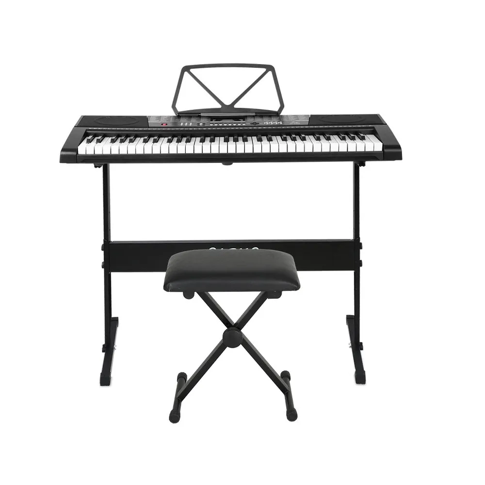 Alpha 61 Keys Electronic Piano Keyboard Digital Electric w/ Stand Stool Speaker