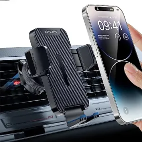 APQZHO Car Cell Phone Mount, Universal Car Vent Phone Holder, Metal Hook Thickened Hands Free Phone Stand Car Accessories, Compatible with iPhone 15 14 13 Pro Max Android Smartphone