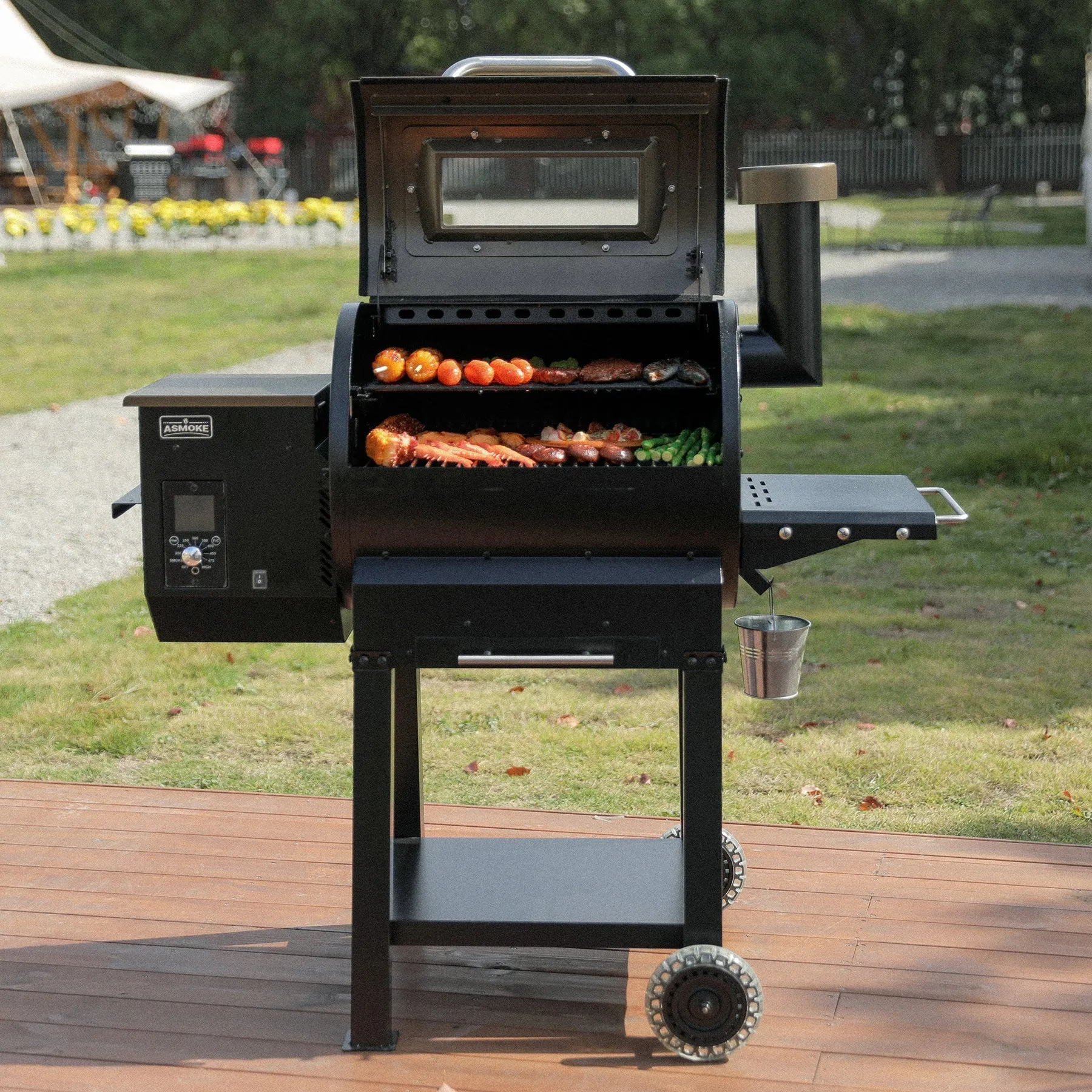 ASMOKE Skylights Wood Pellet Grill Smoker AS550P | ASCA™