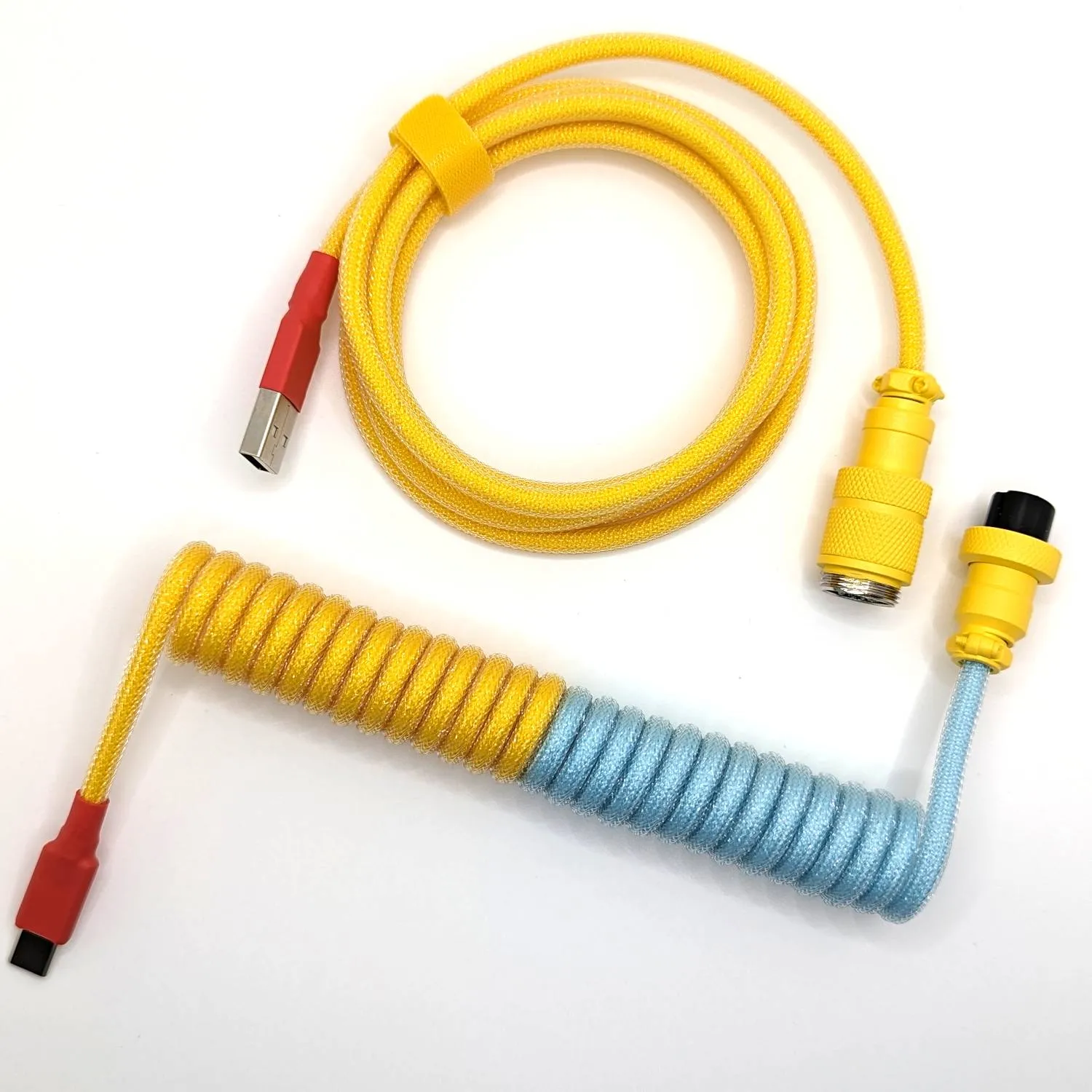 Ausmodshop Coiled Keyboard Cable - Misty