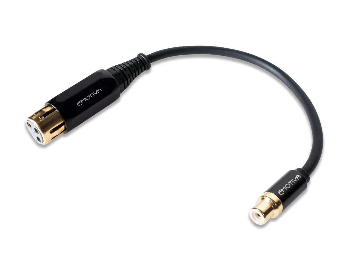 Balanced XLR to Unbalanced RCA Adapter Interconnect