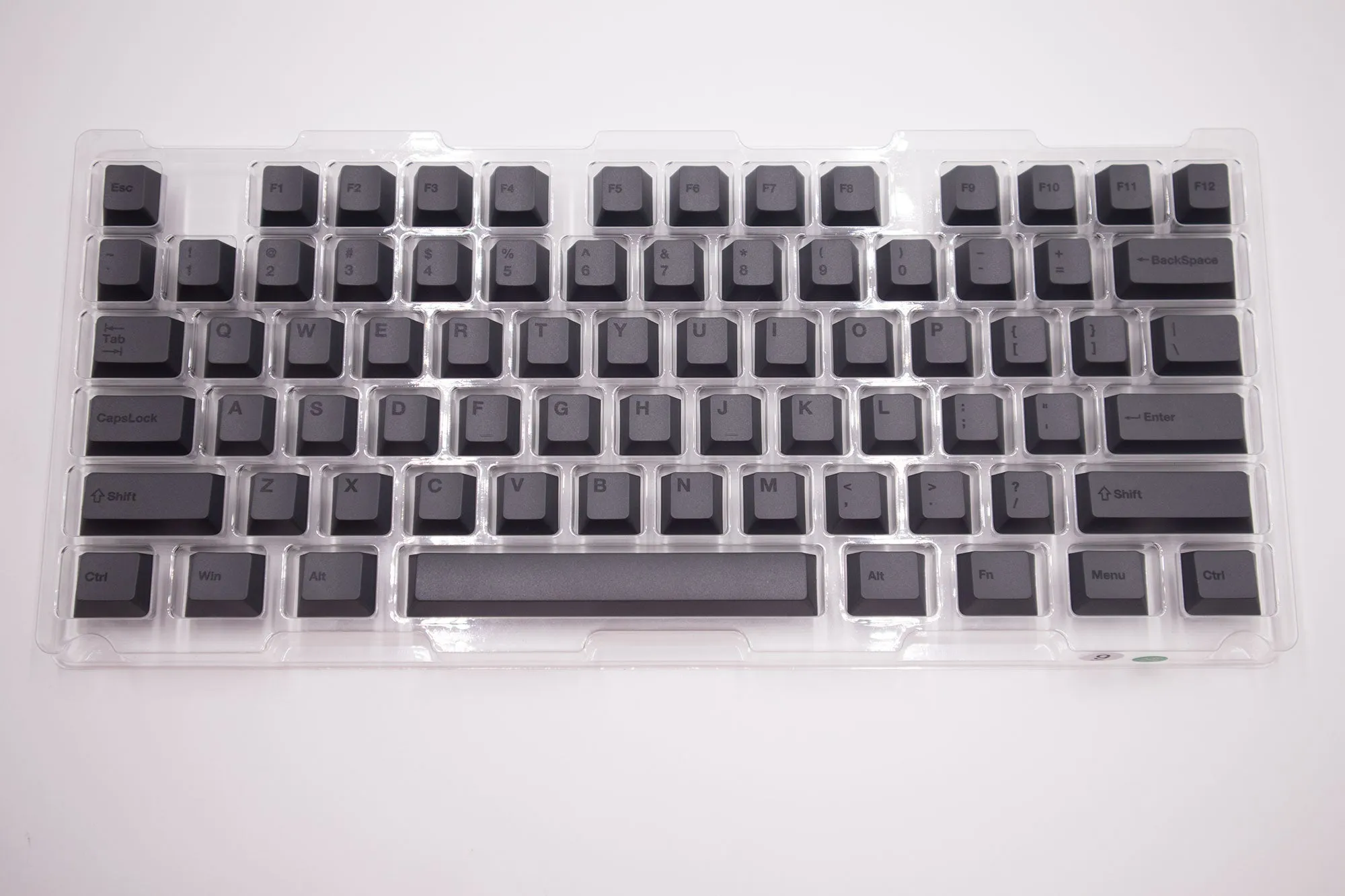 Black on Charcoal PBT Cherry Profile Keycaps, 146 Cap Set