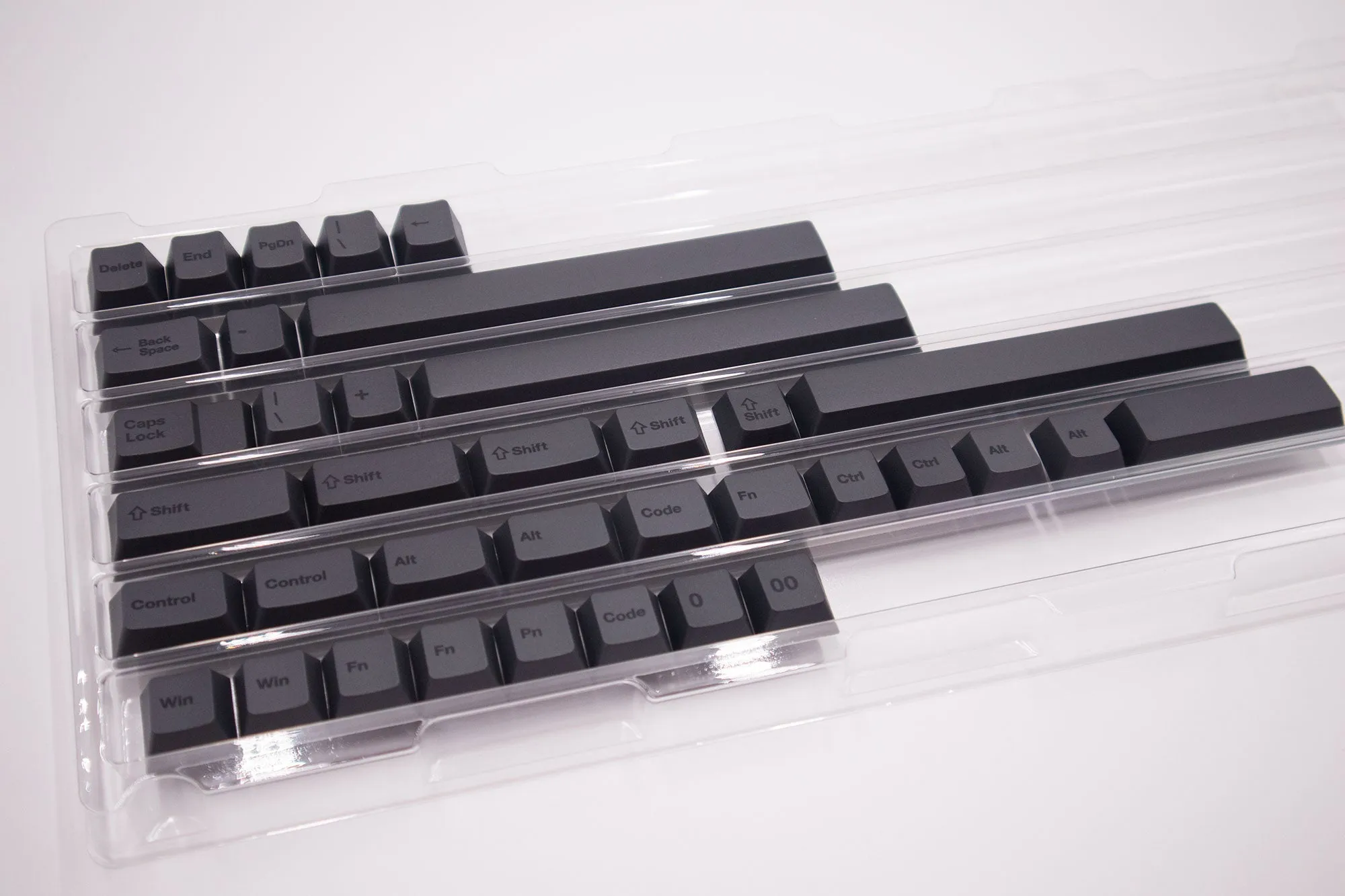 Black on Charcoal PBT Cherry Profile Keycaps, 146 Cap Set