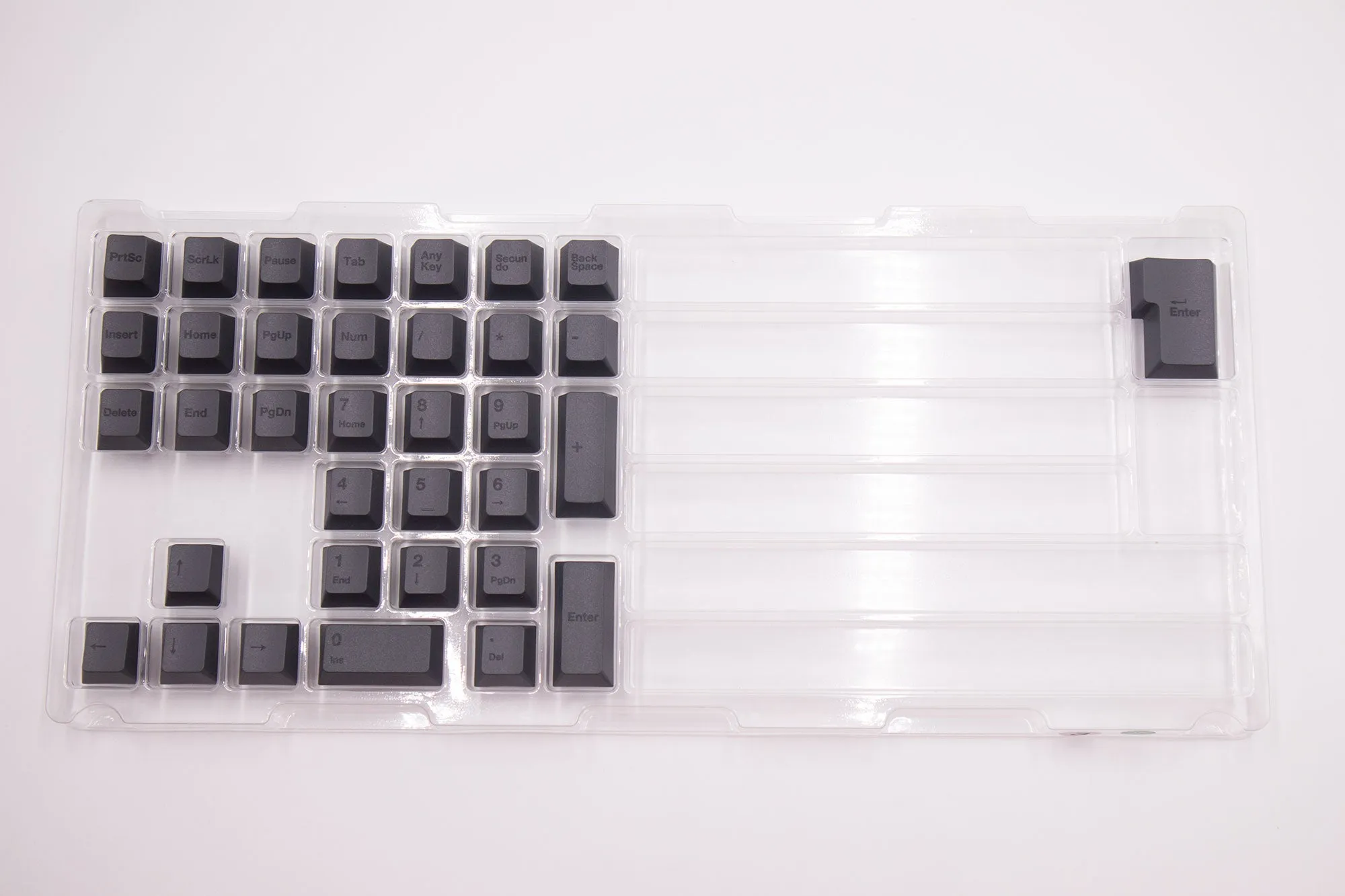 Black on Charcoal PBT Cherry Profile Keycaps, 146 Cap Set