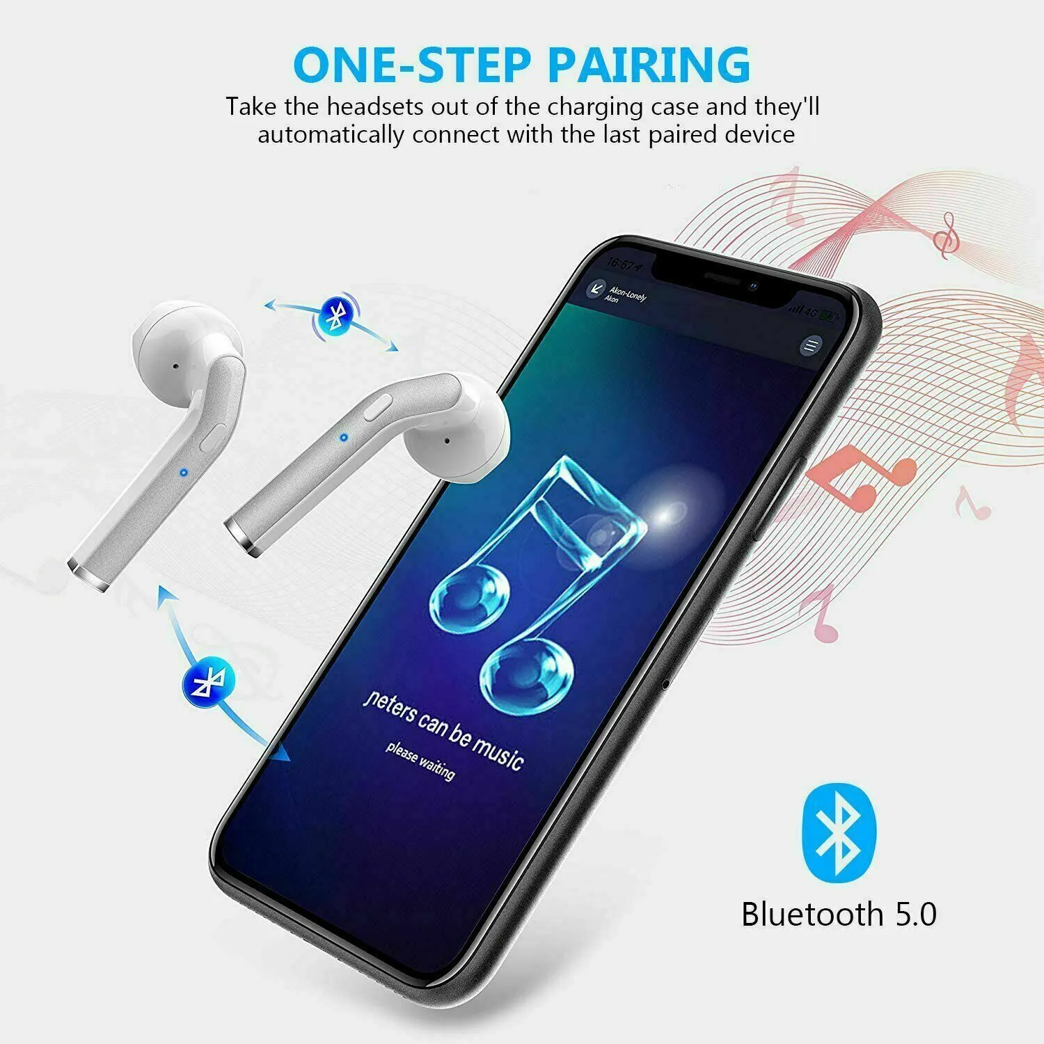 Bluetooth 5.0 Earbuds Headphones Wireless Noise Cancelling In-Ear Waterproof