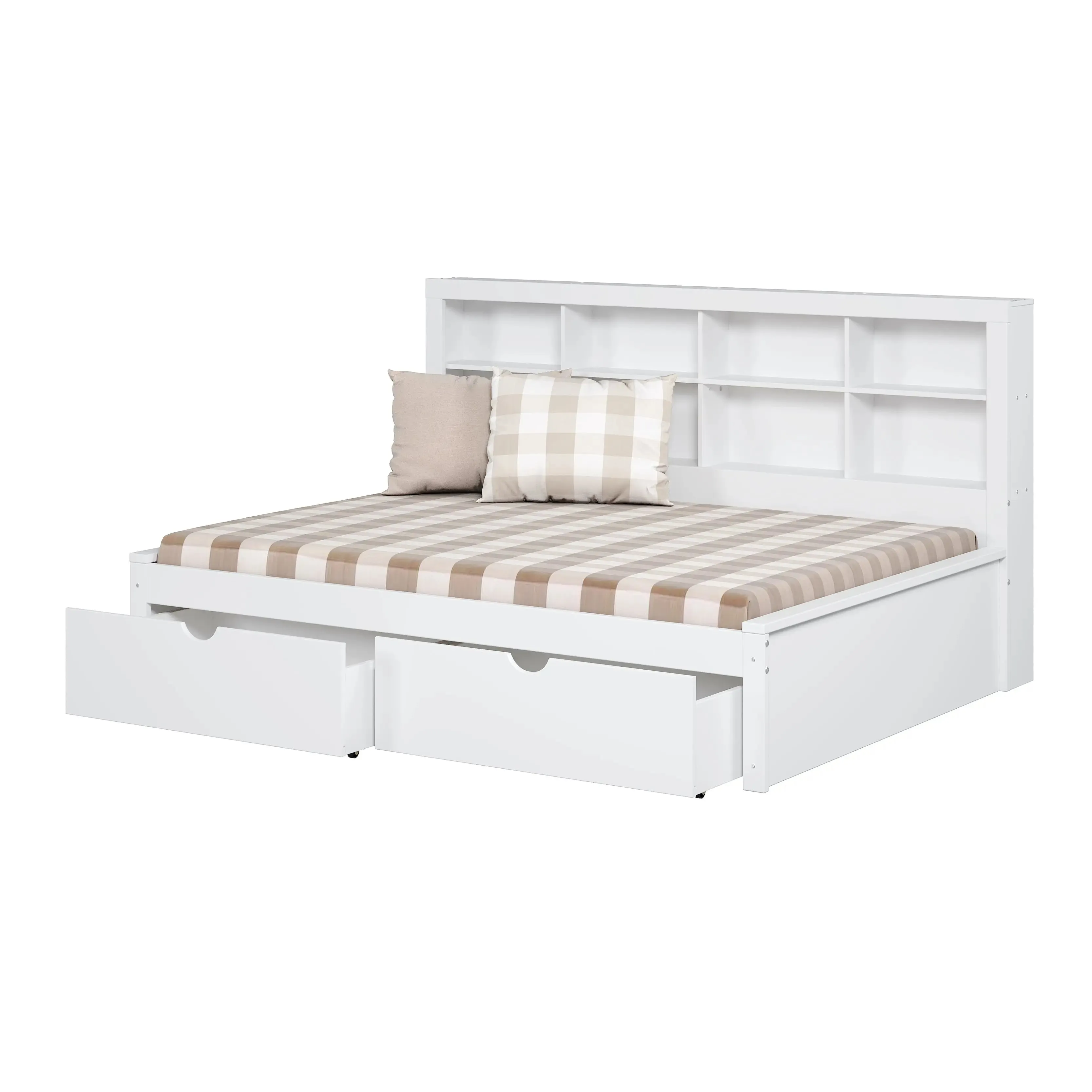 Bo Full Size Storage Bed with Bookcase Headboard