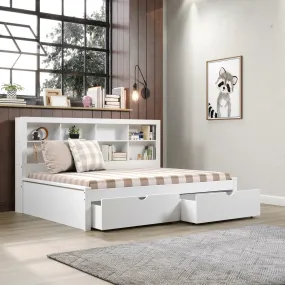 Bo Full Size Storage Bed with Bookcase Headboard