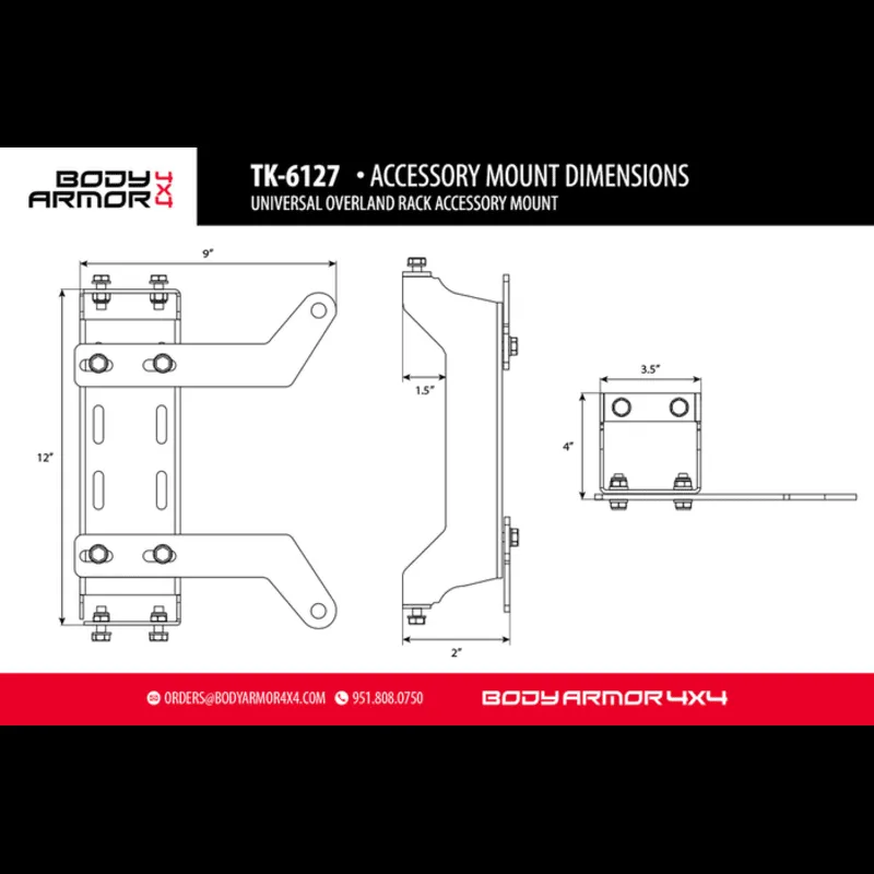 Body Armor 4x4 Universal Full-Size Overland Rack