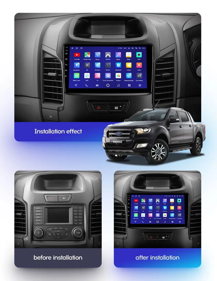 Car Dealz 10.2 Android 10.0 For Ford Ranger 2011 - 2016 In Dash Plus OEM Fascia