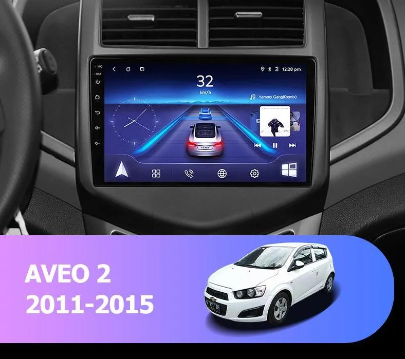 Car Dealz 9" Android 10.0 Chevrolet Aveo 2 Holden Barina 2011-2015 In Dash Plus OEM Fascia