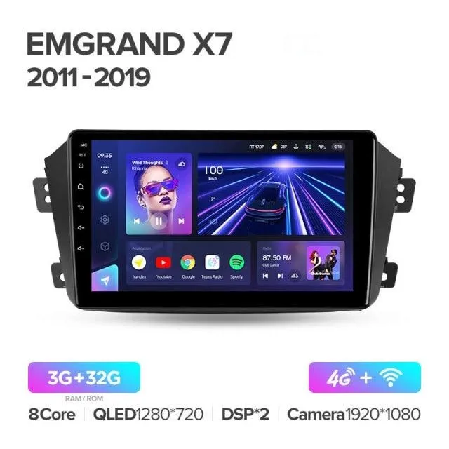 Car Dealz Elite 4G Data Model 10.2" Android 12.0 For Geely Emgrand X7 1 GX7 EX7 2011 - 2019 In Dash Plus OEM Fascia