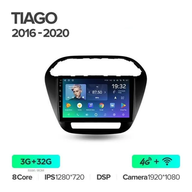 Car Dealz Premium Advanced 4G Data Model 10.2" Android 10.0 For Tata Tiago Tiagr Zica 2016 - 2020 GPS Bluetooth Car Player Navigation Radio Stereo DVD Head Unit In Dash Plus OEM Fascia