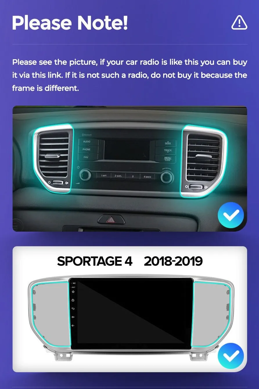 Car Dealz Premium Advanced 4G Data Model 10.2" Android 12.0 For Kia Sportage 4 QL 2018-2019 In Dash Plus OEM Fascia