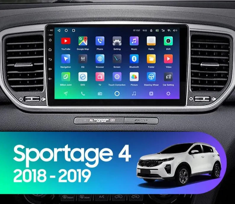 Car Dealz Premium Advanced 4G Data Model 10.2" Android 12.0 For Kia Sportage 4 QL 2018-2019 In Dash Plus OEM Fascia