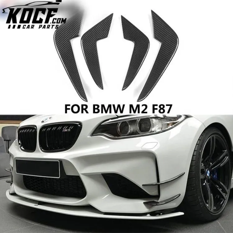 Carbon Fiber Auto Parts Front Bumper Trims Canards For BMW F87 M2