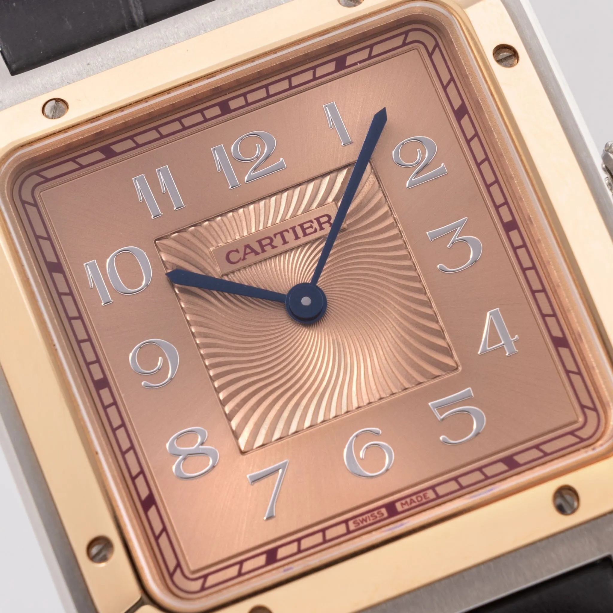 Cartier Santos Dumont Steel and Rose Gold Limited Edition Salmon Dial