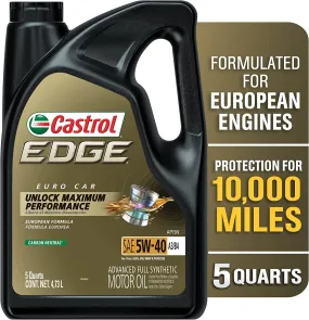 Castrol 5W-40 Full Synthetic Motor Oil, 5 Quart