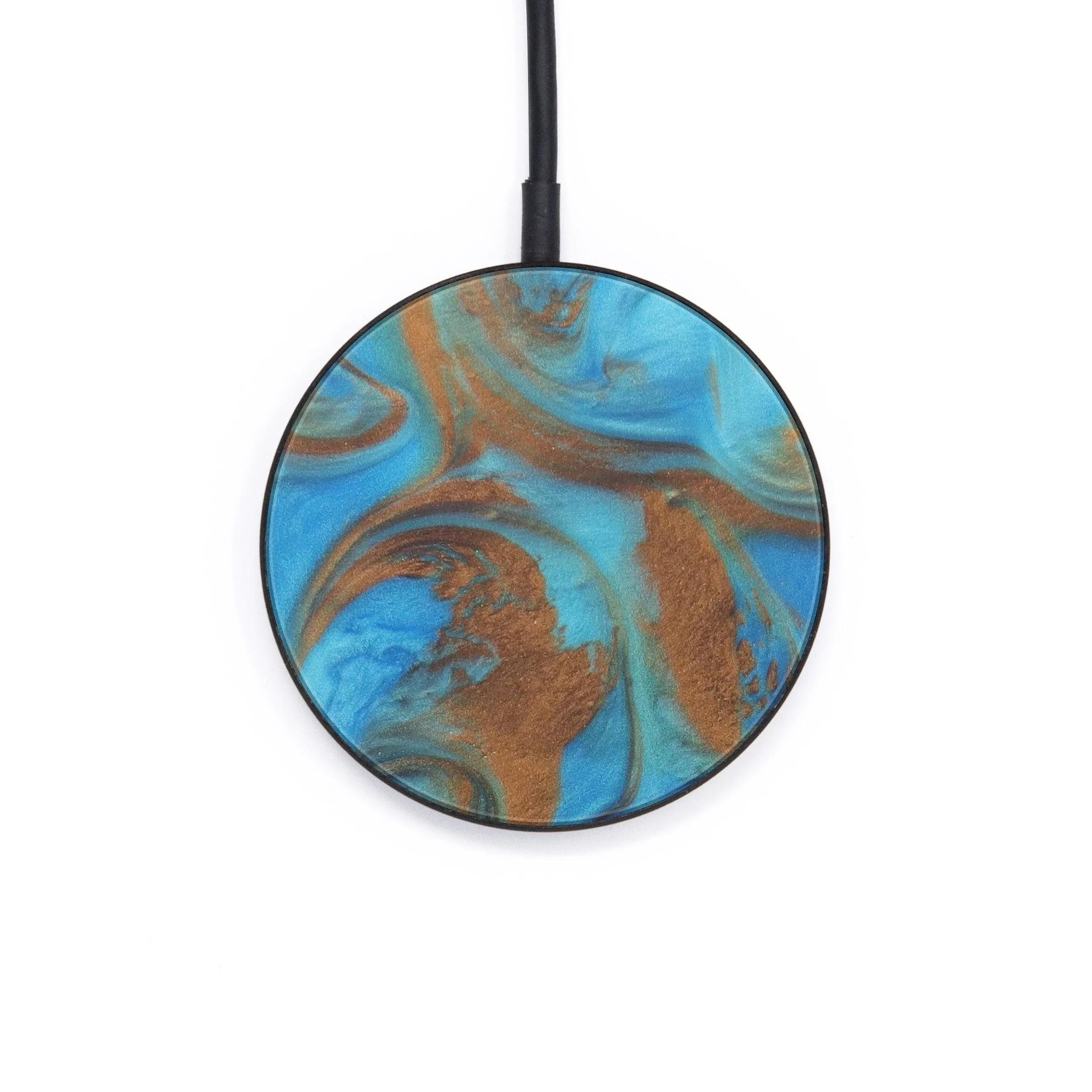 Circle ResinArt Wireless Charger - Augusta (Teal & Gold, 599342)