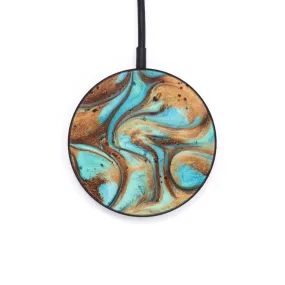 Circle ResinArt Wireless Charger - Azriel (Teal & Gold, 611790)