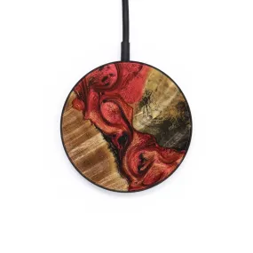 Circle Wood Resin Wireless Charger - Alessandra (Red, 651003)