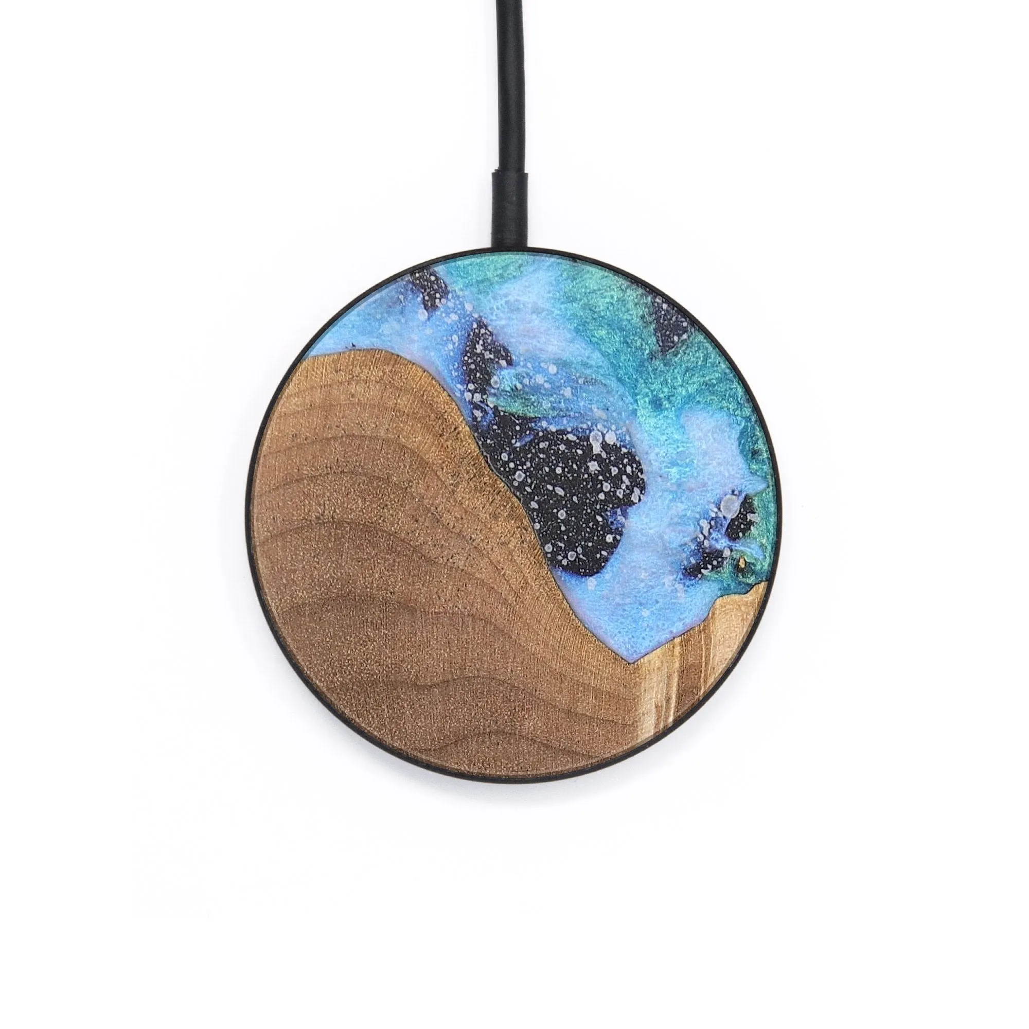 Circle Wood Resin Wireless Charger - Amari (Cosmos, 687970)